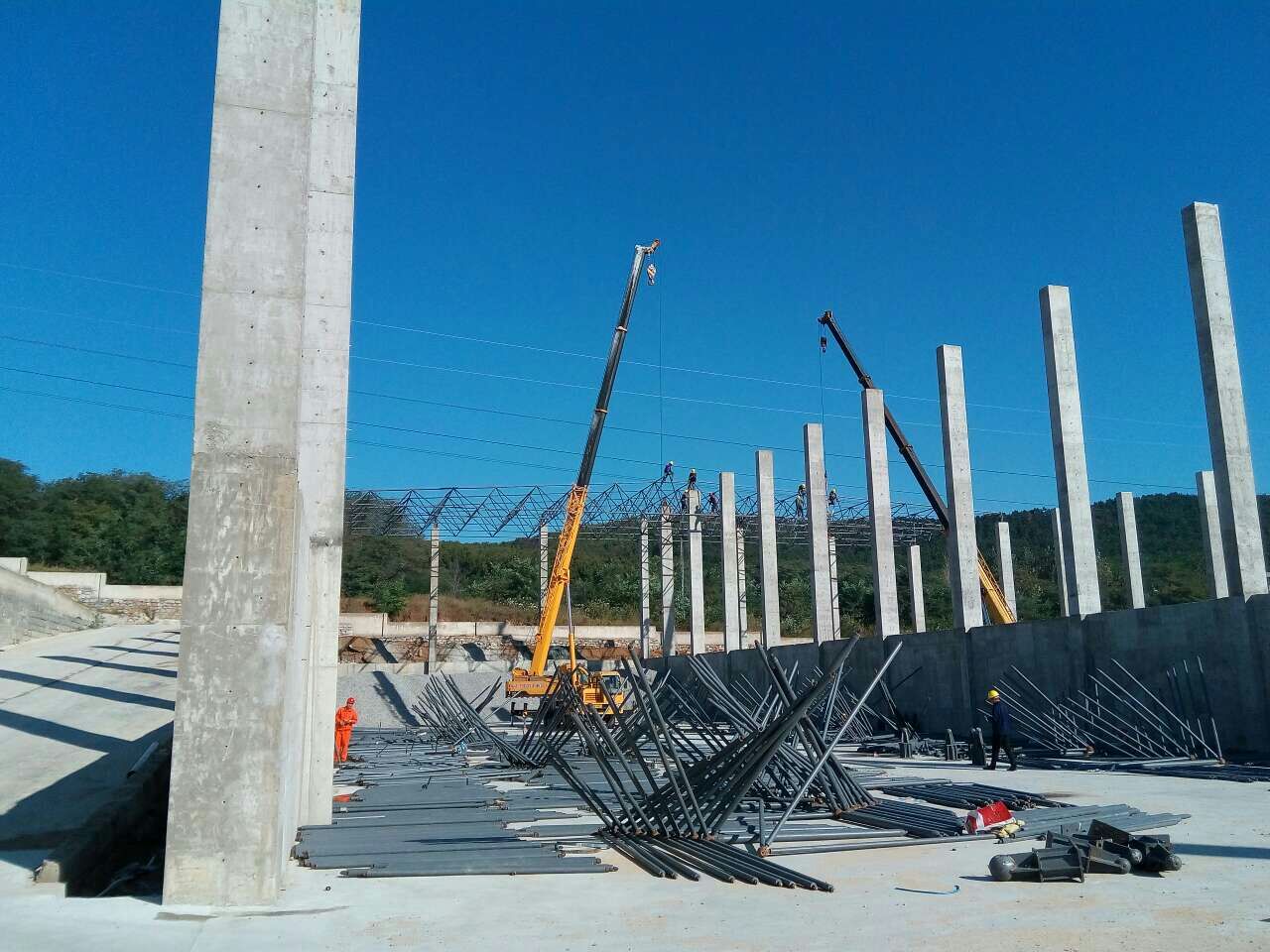 肇东搅拌站网架